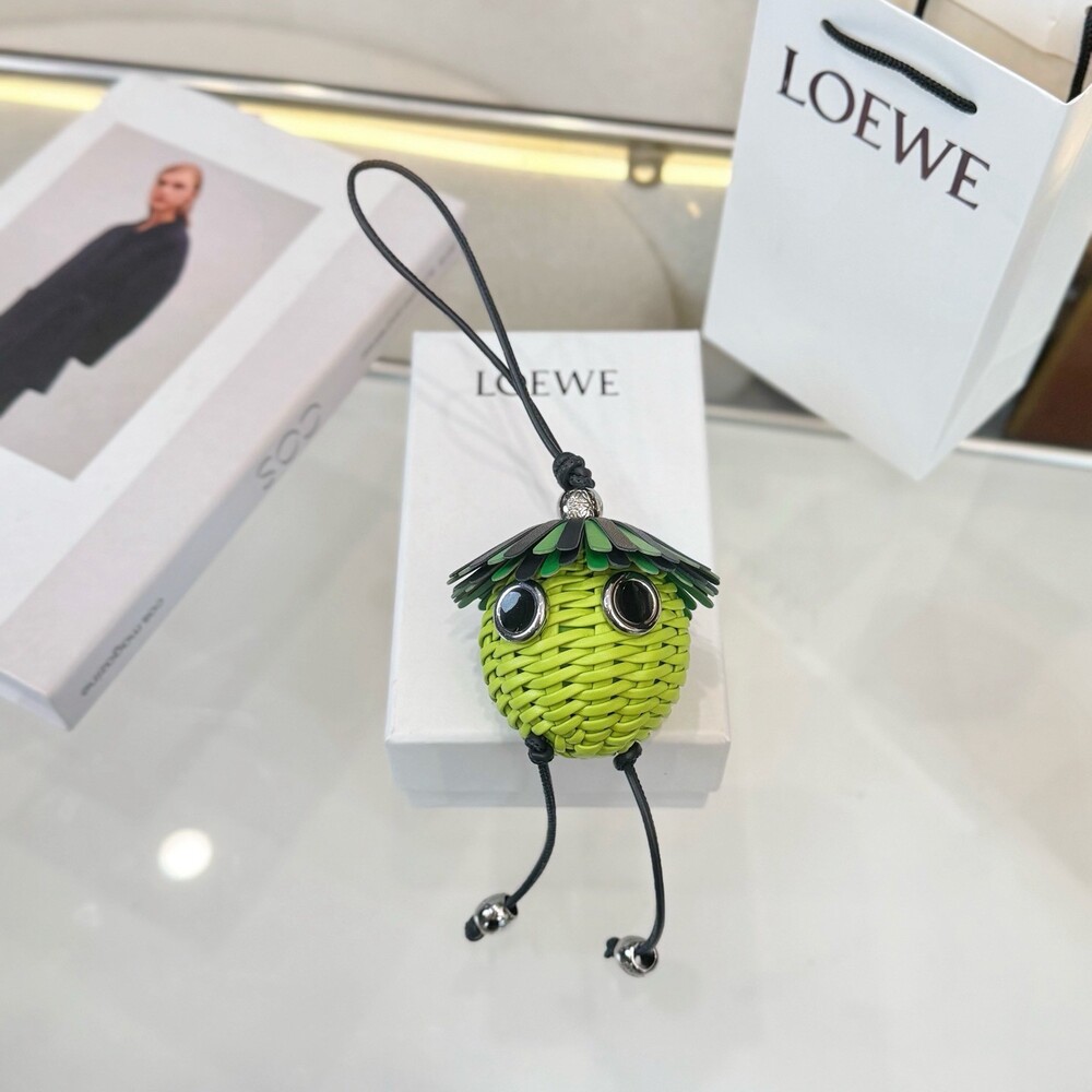Loewe Woven Mushroom Bag Charm Keychain